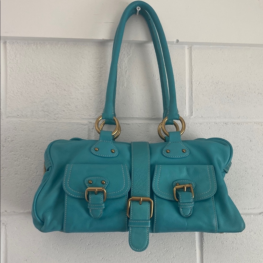 The Limited Turquoise Buckle Satchel | Y2K Revival Vibes